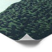 South Wind Clear Sky, Red Fuji, Katsushika Hokusai Poster (Ecke)