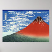 South Wind Clear Sky, Red Fuji, Katsushika Hokusai Poster (Vorne)