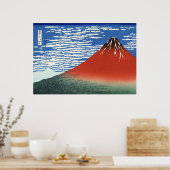 South Wind Clear Sky, Red Fuji, Katsushika Hokusai Poster (Küche)