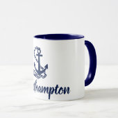 Southampton - Blau-Weiß-Tasse im maritimen Stil Tasse (VorderseiteRechts)
