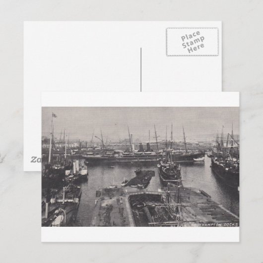 Southampton Docks 1905 Postkarte (Vorne/Hinten)