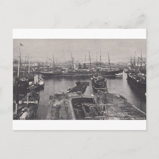 Southampton Docks 1905 Postkarte (Vorderseite)