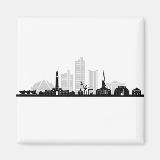 SOUTHAMPTON England fußball City Skyline Silhouett Magnet (Vorne)