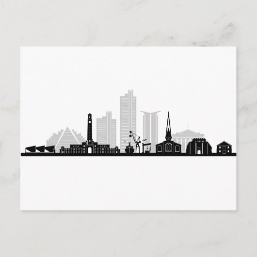 SOUTHAMPTON England fußball City Skyline Silhouett Postkarte (Vorderseite)