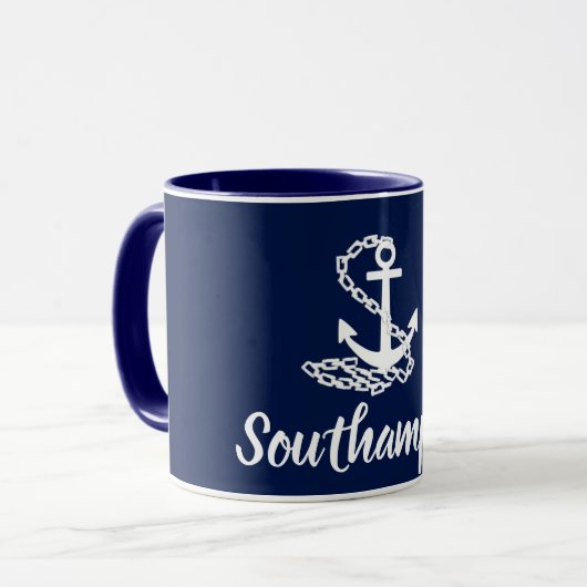 Southampton England - Maritime Style Tasse (Vorderseite Links)