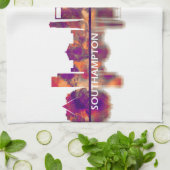 Southampton England Skyline Geschirrtuch (Gefaltet)