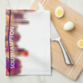 Southampton England Skyline Geschirrtuch (Viertel Falte)