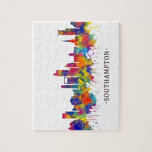 Southampton England Skyline Puzzle (Vertikal)