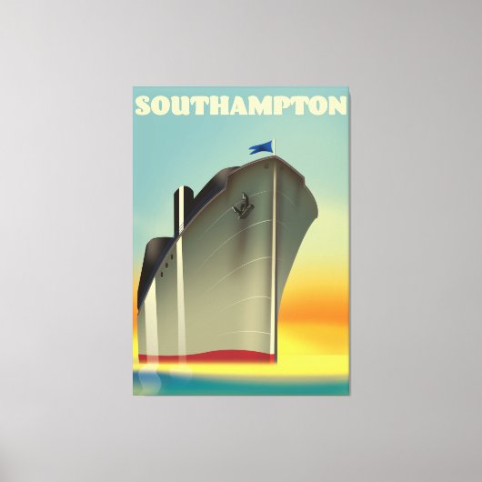 Southampton Kreuzfahrtschiff Reiseplakat Leinwanddruck (Vorderseite)