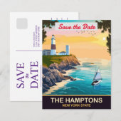 Southampton, Leuchtturm an der Küste, Save The Date (Vorne/Hinten)