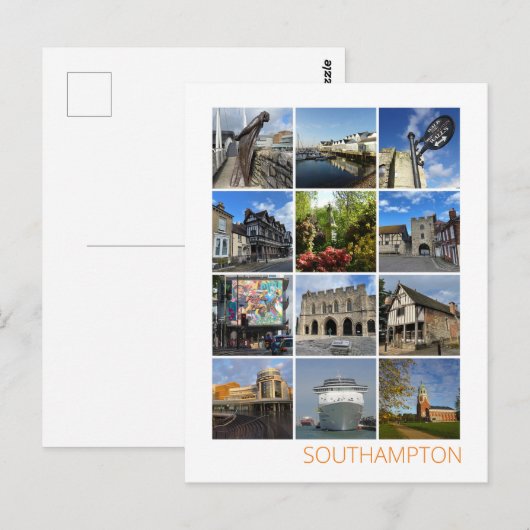Southampton Postkarte (Vorne/Hinten)
