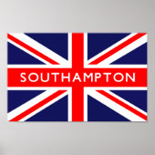 Southampton UK Flag Poster (Vorne)