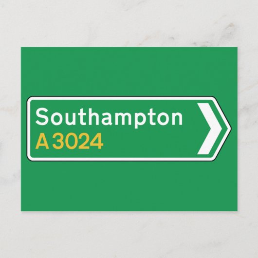 Southampton, UK Road Sign Postkarte (Vorderseite)