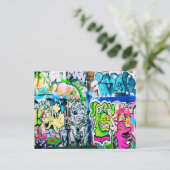 Southbank London Graffiti Postcard Postkarte (Stehend Vorderseite)