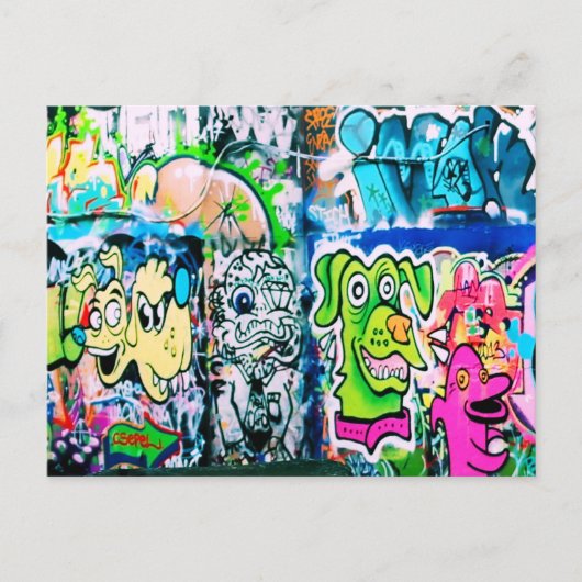 Southbank London Graffiti Postcard Postkarte (Vorderseite)