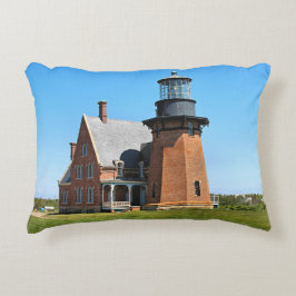 Southeast Lighthouse Block Island RI Accent Pillow Dekokissen