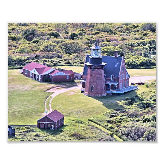 Southeast Lighthouse, Block Island RI Foto Print (Vorne)