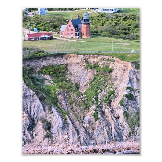 Southeast Lighthouse, Block Island RI Foto Print (Vorne)