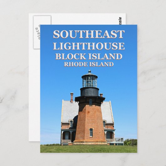 Southeast Lighthouse, Block Island, RI Postcard Postkarte (Vorne/Hinten)
