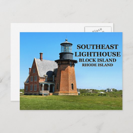 Southeast Lighthouse, Block Island, RI Postcard Postkarte (Vorne/Hinten)