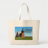 Southeast Lighthouse, Block Island RI Tote Bag Jumbo Stoffbeutel (Vorne)