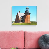 Southeast Lighthouse, Block Island Wrapped Canvas Leinwanddruck (Insitu (Wohnzimmer))