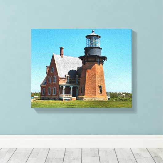 Southeast Lighthouse, Block Island Wrapped Canvas Leinwanddruck (Insitu (Holzboden))