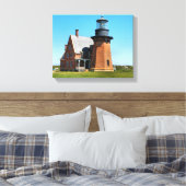 Southeast Lighthouse, Block Island Wrapped Canvas Leinwanddruck (Insitu (Schlafzimmer))