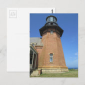 Southeast Lighthouse Tower Block Island Postkarte (Vorne/Hinten)
