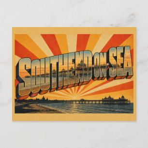 Southend-on-Sea England Küsten Vintage Reise Kunst Postkarte