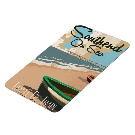 Southend on Sea Vintage Reiseplakat Magnet (Linke Seite)