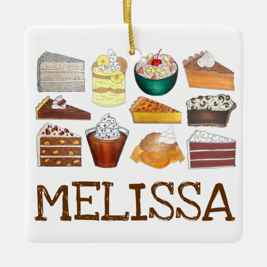 Southern Bakery Food Desserts USA Süd Keramikornament (Vorderseite)