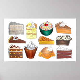 Southern Bakery Food Desserts USA Süd Poster