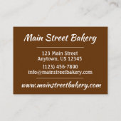 Southern Bakery Food Desserts USA Süd Visitenkarte (Rückseite)