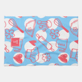 Southern Baking Polka Dot Pattern Recipe Geschirrtuch (Horizontal)