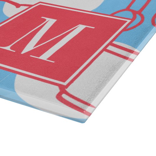 Southern Baking Polka Dot Pattern Recipe Schneidebrett (Ecke)