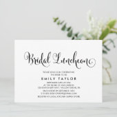 Southern Belle Calligraphy Bridal Luncheon Einladung (Stehend Vorderseite)