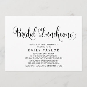 Southern Belle Calligraphy Bridal Luncheon Einladung