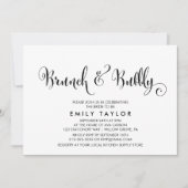 Southern Belle Calligraphy Brunch & Bubbly Einladung (Vorderseite)