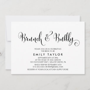 Southern Belle Calligraphy Brunch & Bubbly Einladung