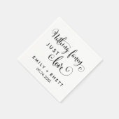 Southern Belle Calligraphy Nichts Extravagant nur Serviette (Ecke)