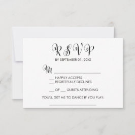 Southern Belle Calligraphy Song Request RSVP Card Karte
