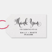 Southern Belle Calligraphy Vielen Dank für Ihre Un Geschenkanhänger (Rückseite Horizontal)