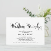 Southern Belle Calligraphy Wedding Brunch Einladung (Stehend Vorderseite)