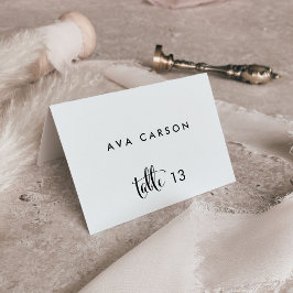 Southern Belle Calligraphy Wedding Escort Card Tischnummer