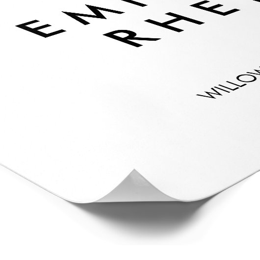 Southern Belle Calligraphy Welcome Wedding Poster (Ecke)