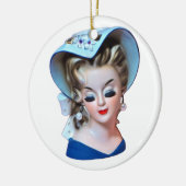 Southern Belle Head Vase Bonnet Lady Alte Mode Keramik Ornament (Links)