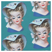 Southern Belle Head Vase Bonnet Lady Alte Mode Stoff (Nahaufnahme)