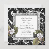 Southern Belle Magnolia Save the Date Damask (Rückseite)