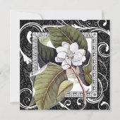 Southern Belle Magnolia Save the Date Damask (Vorderseite)